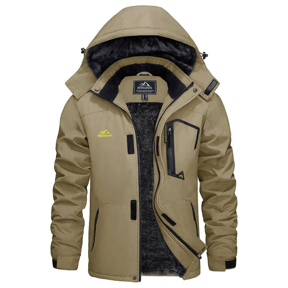 Herren Fitted Winterjacke mit abnehmbarer Kapuze für kalte Tage - 6 - Trendlinie