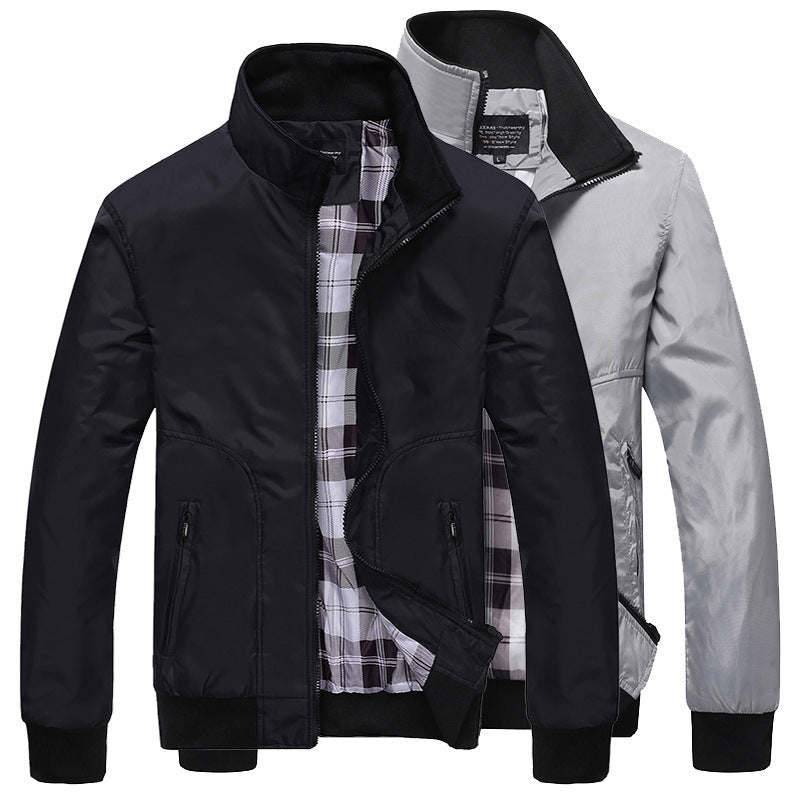 Moderne Herrenjacke mit Stehkragen für Freizeitoutfits - 4 - Trendlinie