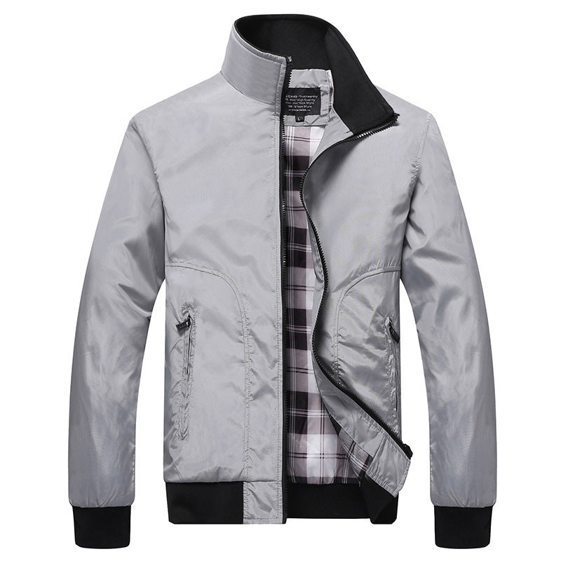 Moderne Herrenjacke mit Stehkragen für Freizeitoutfits - 5 - Trendlinie