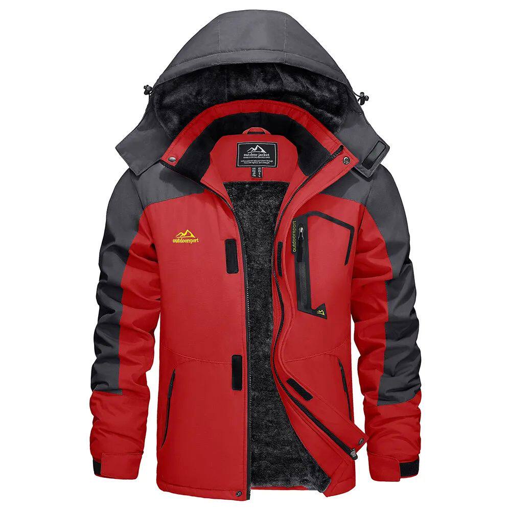 Herren Fitted Winterjacke mit abnehmbarer Kapuze für kalte Tage - 7 - Trendlinie