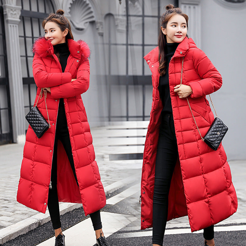 Damen Slim Fit Steppjacke mit luxuriösem Pelzkragen - 9 - Trendlinie