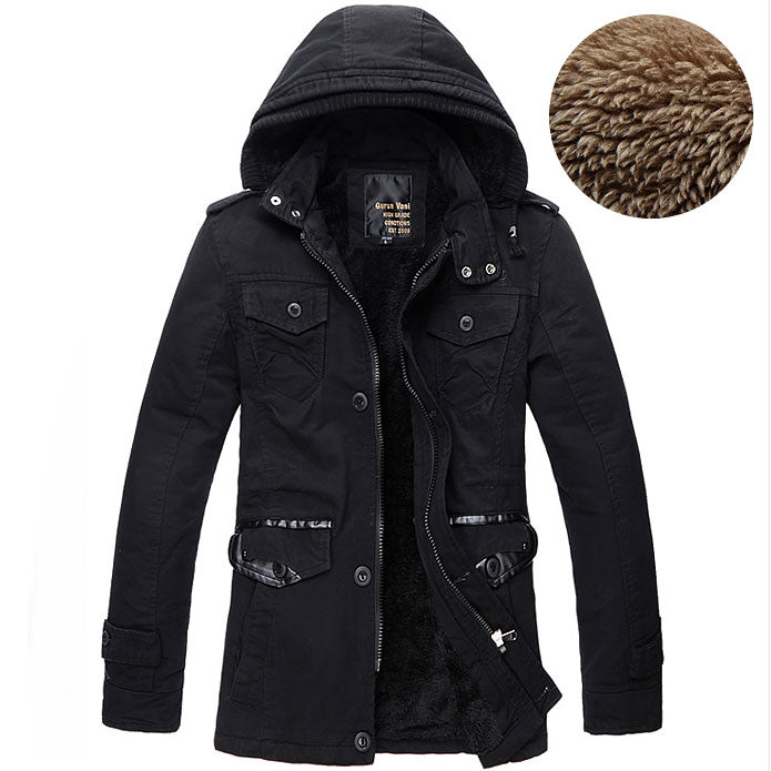 Winddichte Herrenjacke mit abnehmbarer Kapuze für stilvolle Outdoor-Aktivitäten - 2 - Trendlinie