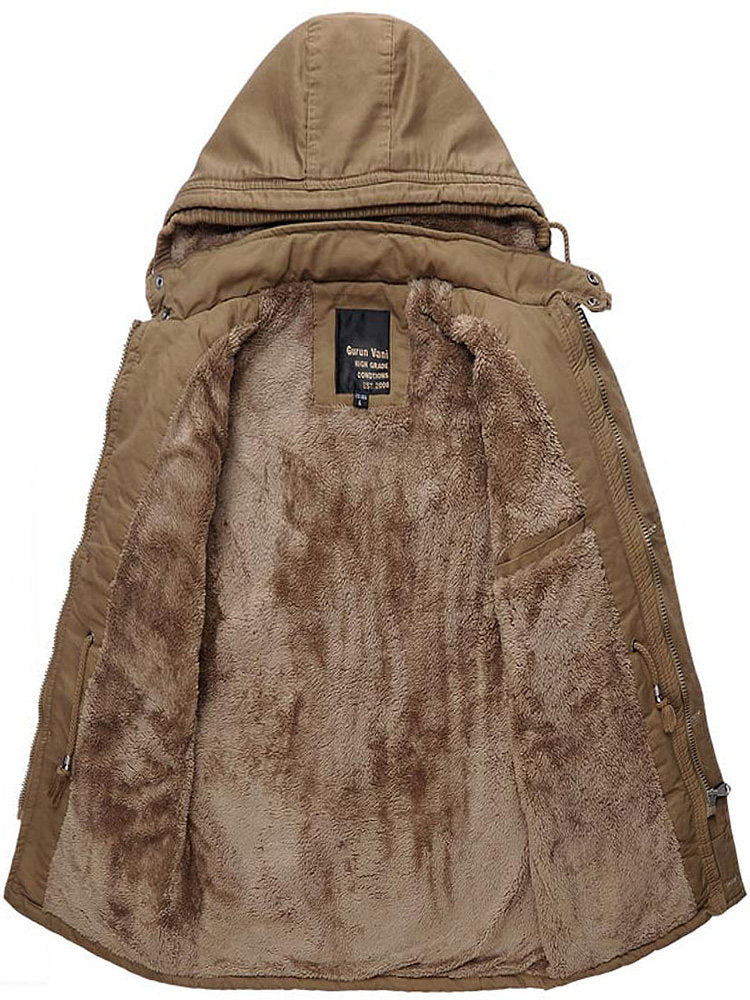 Winddichte Herrenjacke mit abnehmbarer Kapuze für stilvolle Outdoor-Aktivitäten - 4 - Trendlinie
