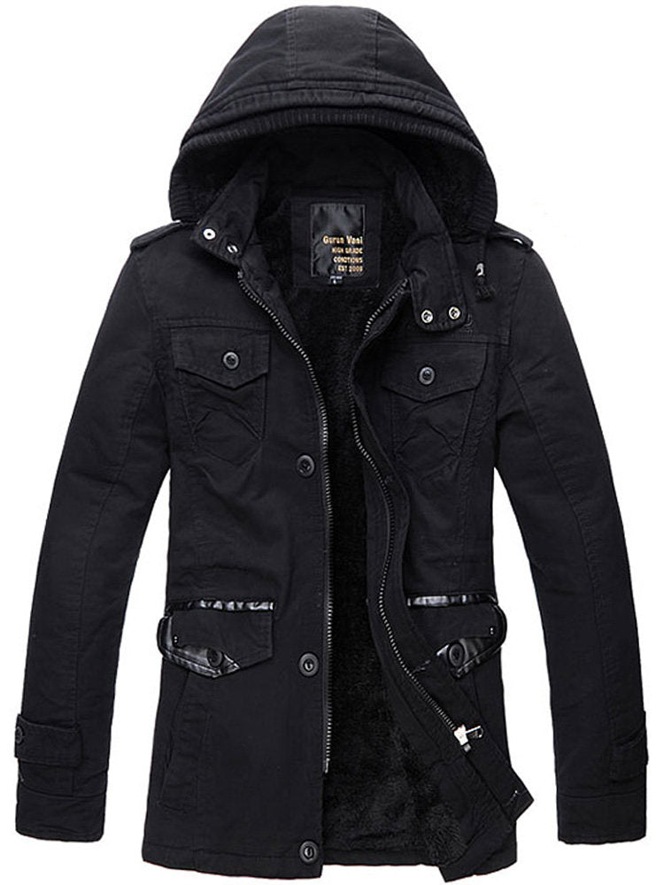 Winddichte Herrenjacke mit abnehmbarer Kapuze für stilvolle Outdoor-Aktivitäten - 6 - Trendlinie