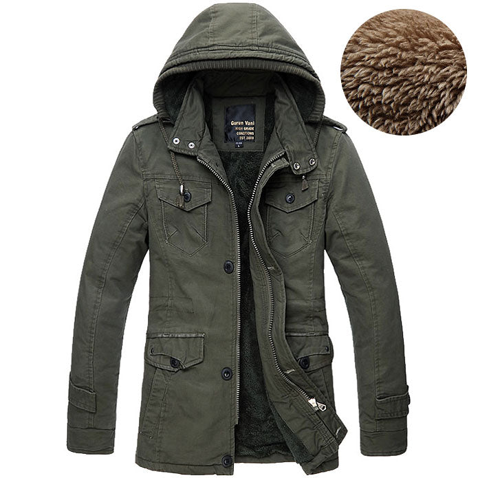 Winddichte Herrenjacke mit abnehmbarer Kapuze für stilvolle Outdoor-Aktivitäten - 7 - Trendlinie