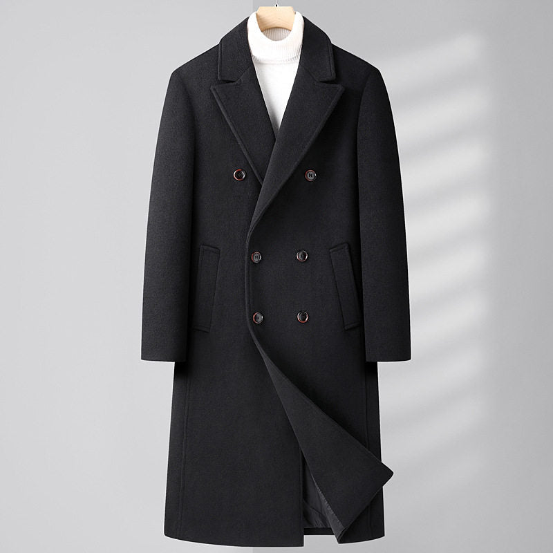 Herren Mantel im Slim-Fit Doppelreiher-Stil mit praktischen Taschen - 1 - Trendlinie