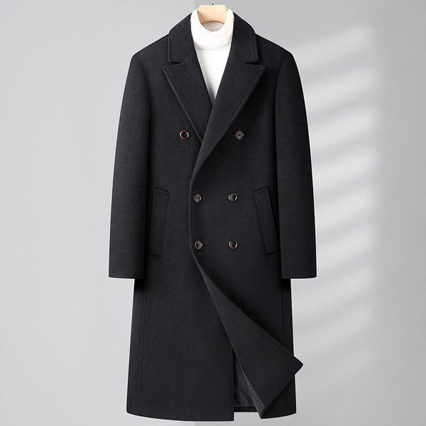 Herren Mantel im Slim-Fit Doppelreiher-Stil mit praktischen Taschen - 1 - Trendlinie