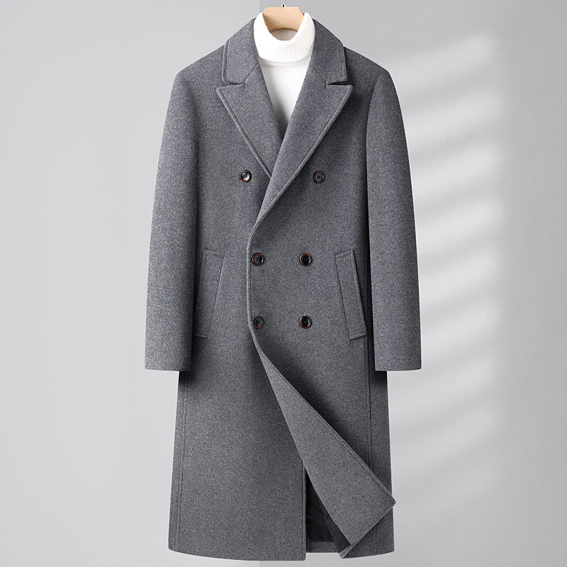 Herren Mantel im Slim-Fit Doppelreiher-Stil mit praktischen Taschen - 2 - Trendlinie