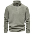 Herren-Pullover mit Stehkragen und Halb-Reißverschluss für entspannte Tage - 1 - Trendlinie