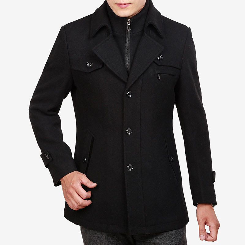 Herrenmantel mit Entspanntem Schnitt und Doppelreiher-Details - 2 - Trendlinie