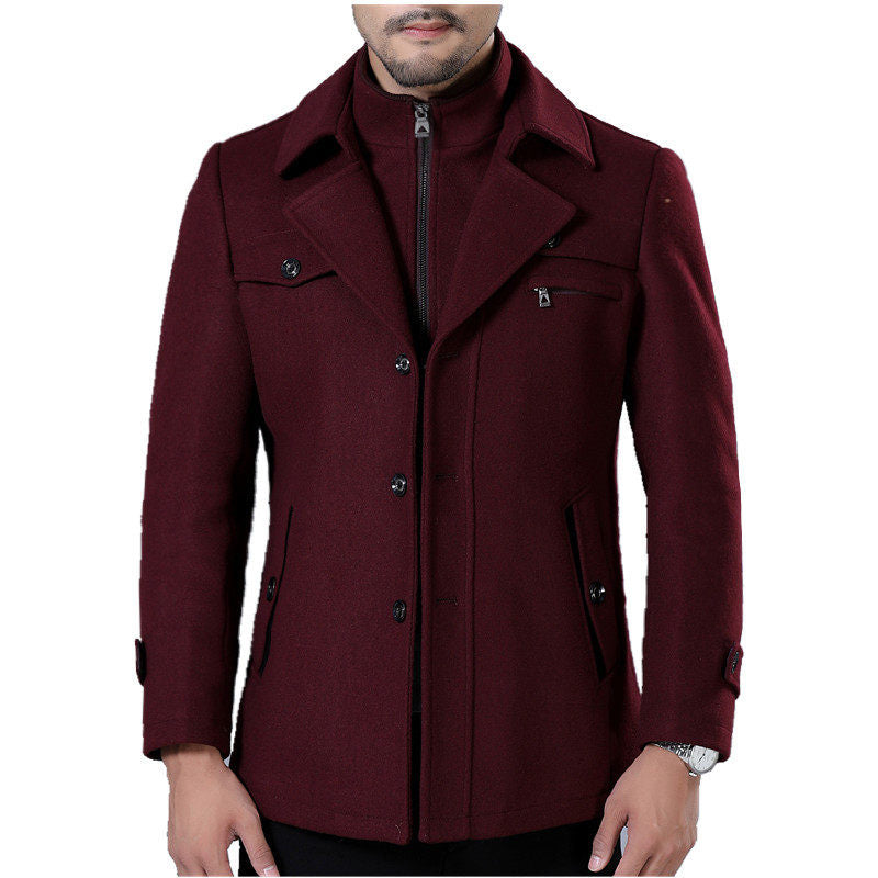 Herrenmantel mit Entspanntem Schnitt und Doppelreiher-Details - 4 - Trendlinie