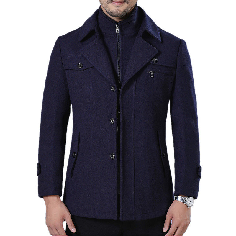 Herrenmantel mit Entspanntem Schnitt und Doppelreiher-Details - 5 - Trendlinie