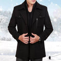 Herrenmantel mit Entspanntem Schnitt und Doppelreiher-Details - 6 - Trendlinie