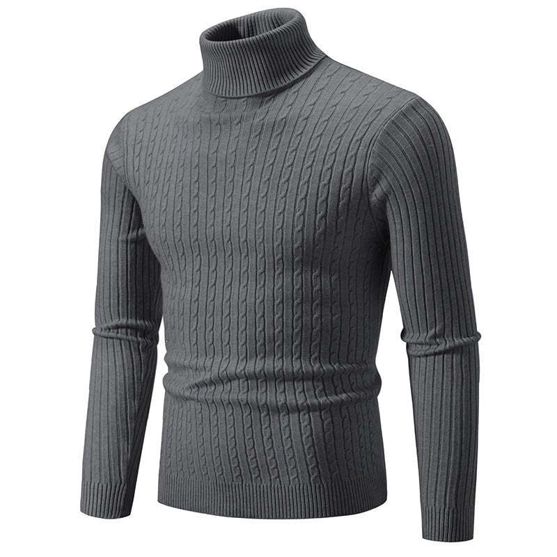 Herrenpullover Slim Fit mit hohem Kragen für einen modernen Look - 1 - Trendlinie