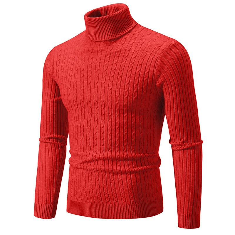 Herrenpullover Slim Fit mit hohem Kragen für einen modernen Look - 2 - Trendlinie