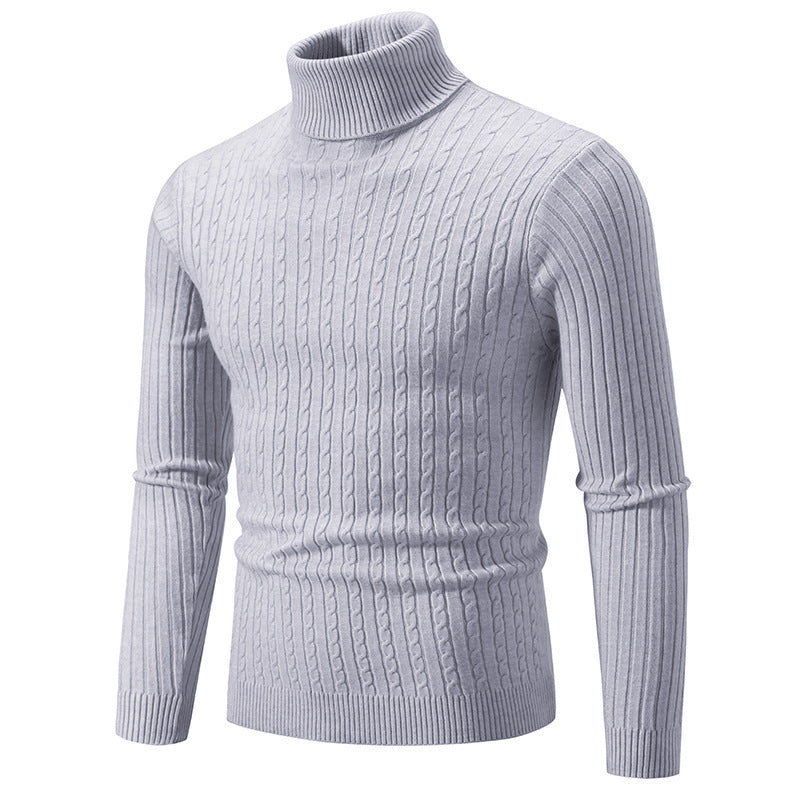 Herrenpullover Slim Fit mit hohem Kragen für einen modernen Look - 5 - Trendlinie