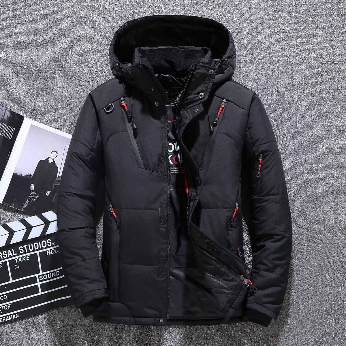 Herren Slim Fit Winterjacke mit praktischer Kapuze - 2 - Trendlinie