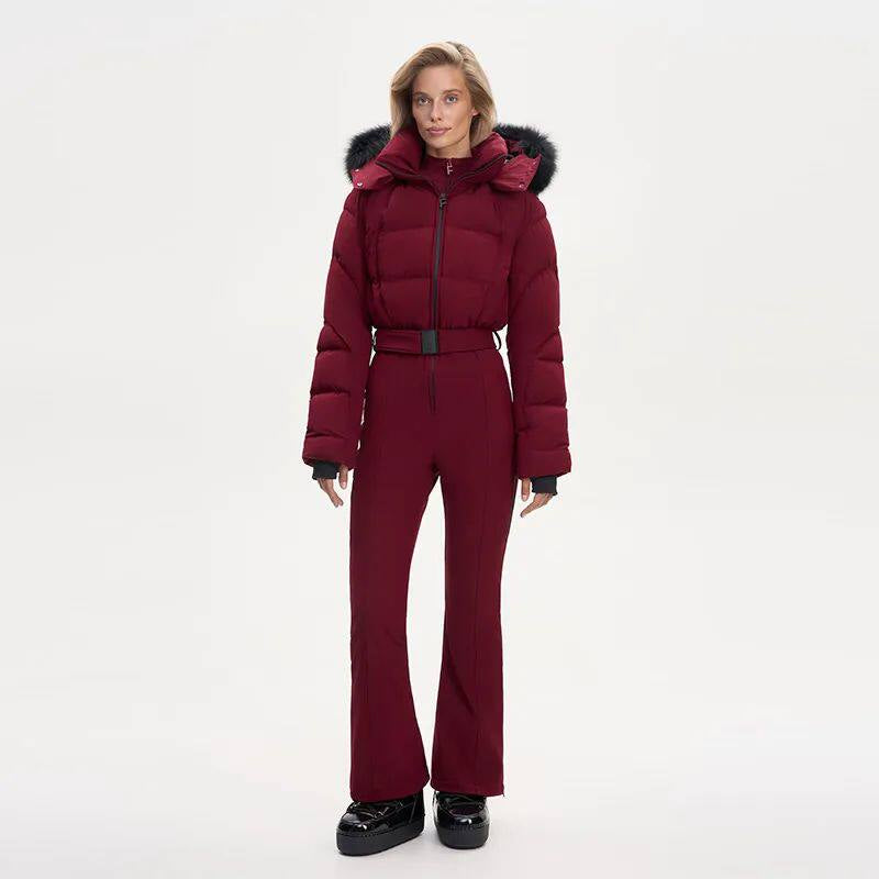 Damen Jumpsuit im Slim-Fit-Stil mit Kapuze und modernen Fransen - 3 - Trendlinie