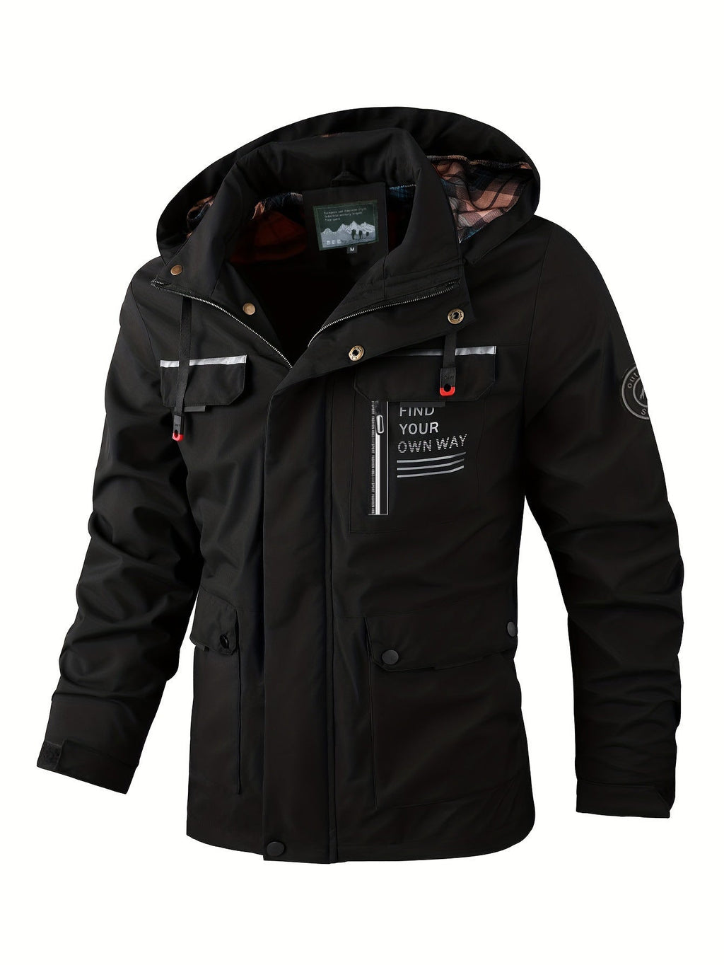 Herren Slim Fit Jacke mit vielseitigem Taschen-Layout - 1 - Trendlinie