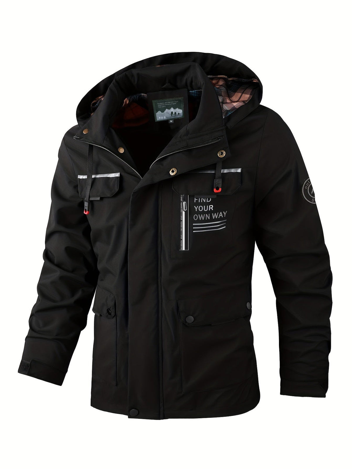 Herren Slim Fit Jacke mit vielseitigem Taschen-Layout - 1 - Trendlinie