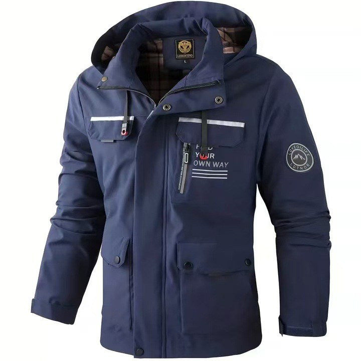 Herren Slim Fit Jacke mit vielseitigem Taschen-Layout - 6 - Trendlinie