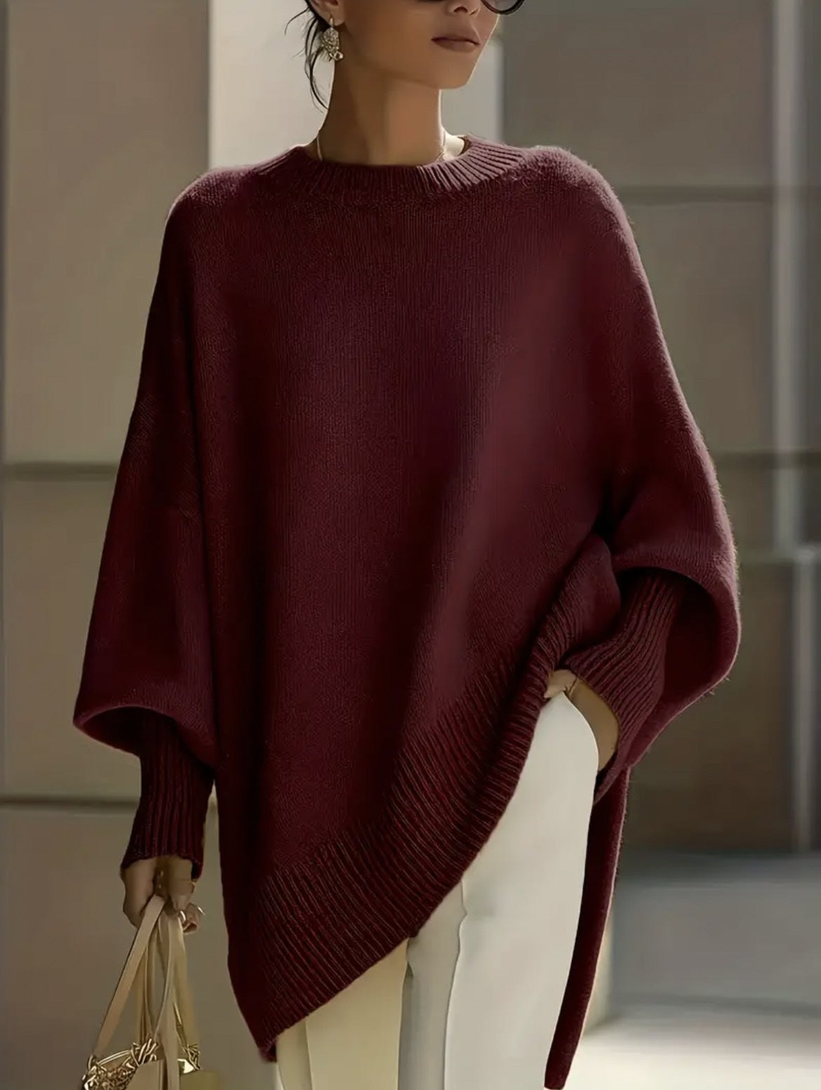 Damenpullover mit Stilvollem, Lockerem Schnitt und Einzigartigem Design - 1 - Trendlinie