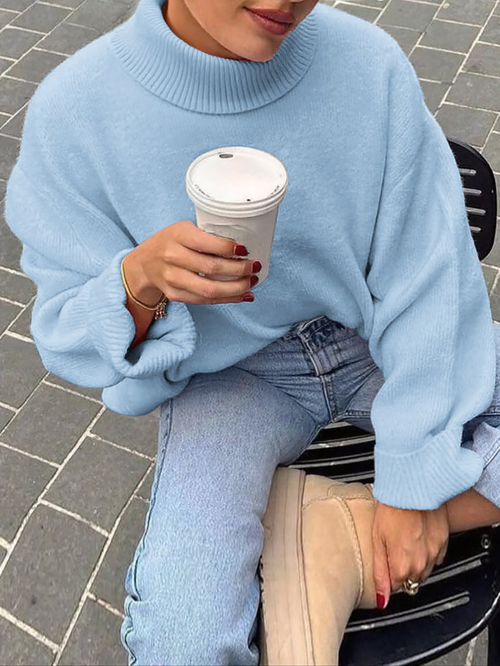 Damen Pullover mit langen Ärmeln im lässigen Regular Fit - 6 - Trendlinie