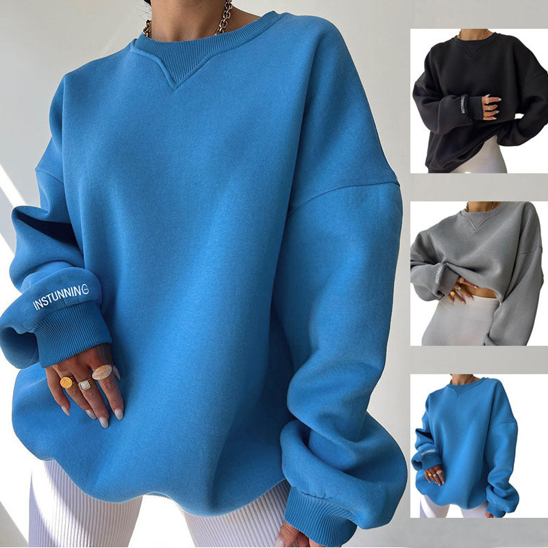 Damen Sweatshirt im Lässigen Oversized-Stil mit Rundhalsausschnitt - 4 - Trendlinie