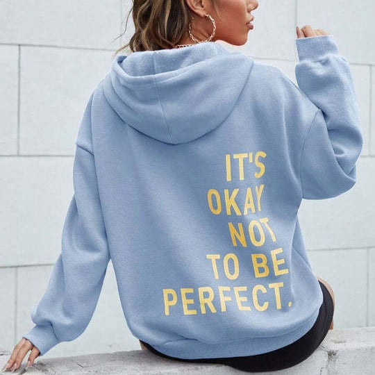 Damen Hoodie mit lässiger Passform und inspirierendem Print - 3 - Trendlinie