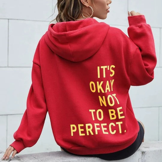 Damen Hoodie mit lässiger Passform und inspirierendem Print - 10 - Trendlinie