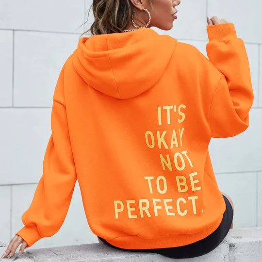 Damen Hoodie mit lässiger Passform und inspirierendem Print - 14 - Trendlinie