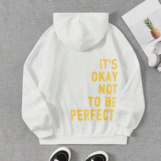 Damen Hoodie mit lässiger Passform und inspirierendem Print - 15 - Trendlinie
