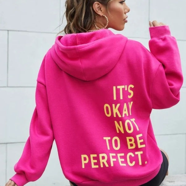 Damen Hoodie mit lässiger Passform und inspirierendem Print - 16 - Trendlinie