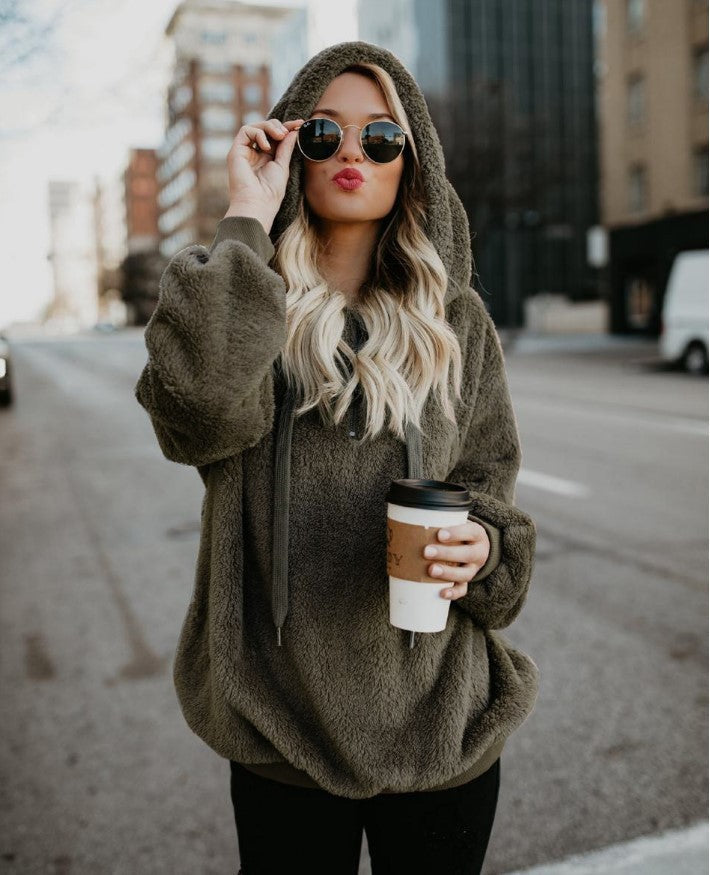 Bequemer Damen-Hoodie mit nützlicher Fronttasche - 2 - Trendlinie