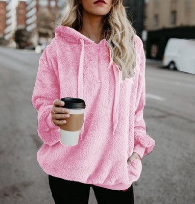Bequemer Damen-Hoodie mit nützlicher Fronttasche - 7 - Trendlinie