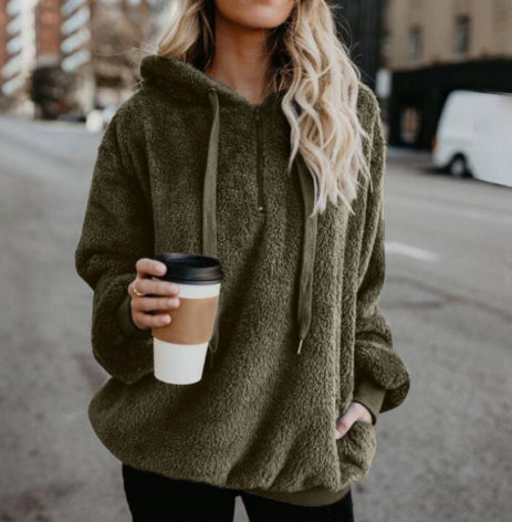 Bequemer Damen-Hoodie mit nützlicher Fronttasche - 8 - Trendlinie