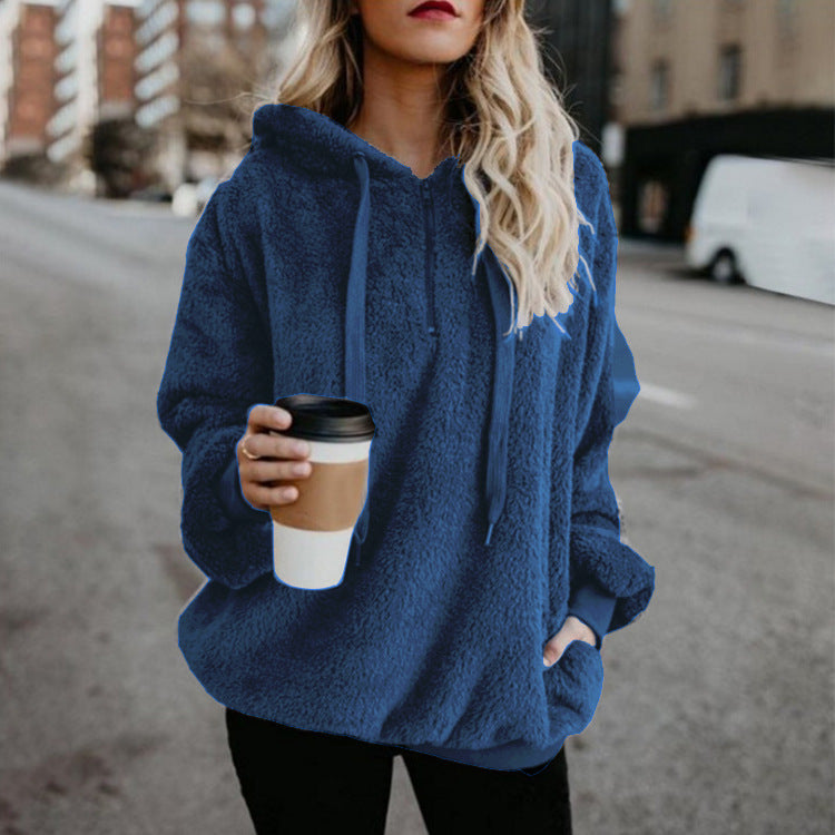 Bequemer Damen-Hoodie mit nützlicher Fronttasche - 9 - Trendlinie