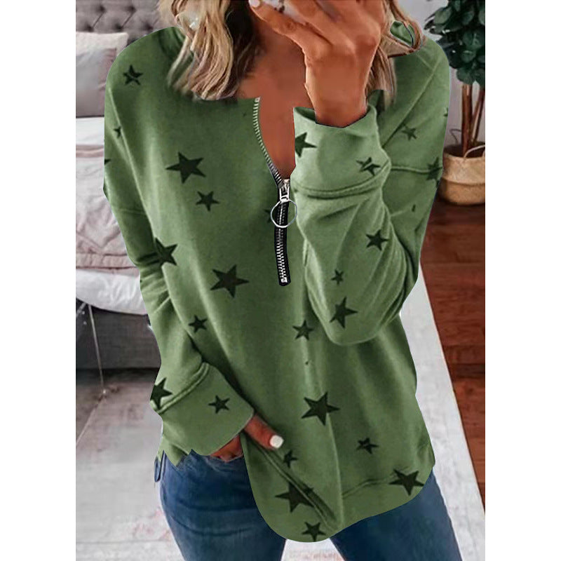 Damen Sweatshirt mit stylischem Reißverschluss-Detail - 1 - Trendlinie