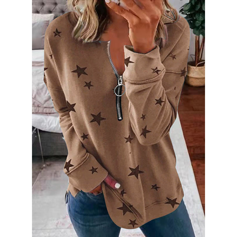 Damen Sweatshirt mit stylischem Reißverschluss-Detail - 2 - Trendlinie