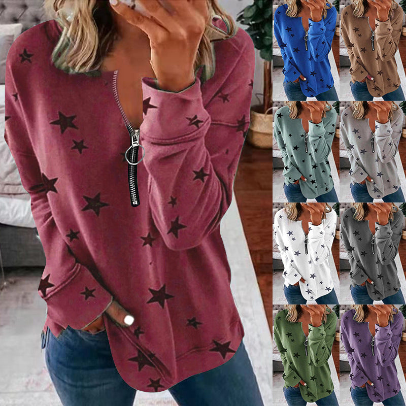 Damen Sweatshirt mit stylischem Reißverschluss-Detail - 4 - Trendlinie