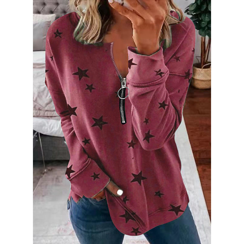 Damen Sweatshirt mit stylischem Reißverschluss-Detail - 7 - Trendlinie