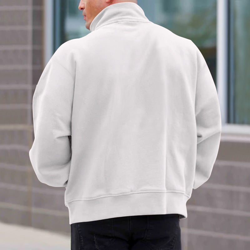 Herren Fleece-Pullover mit modernem Reißverschluss - 4 - Trendlinie