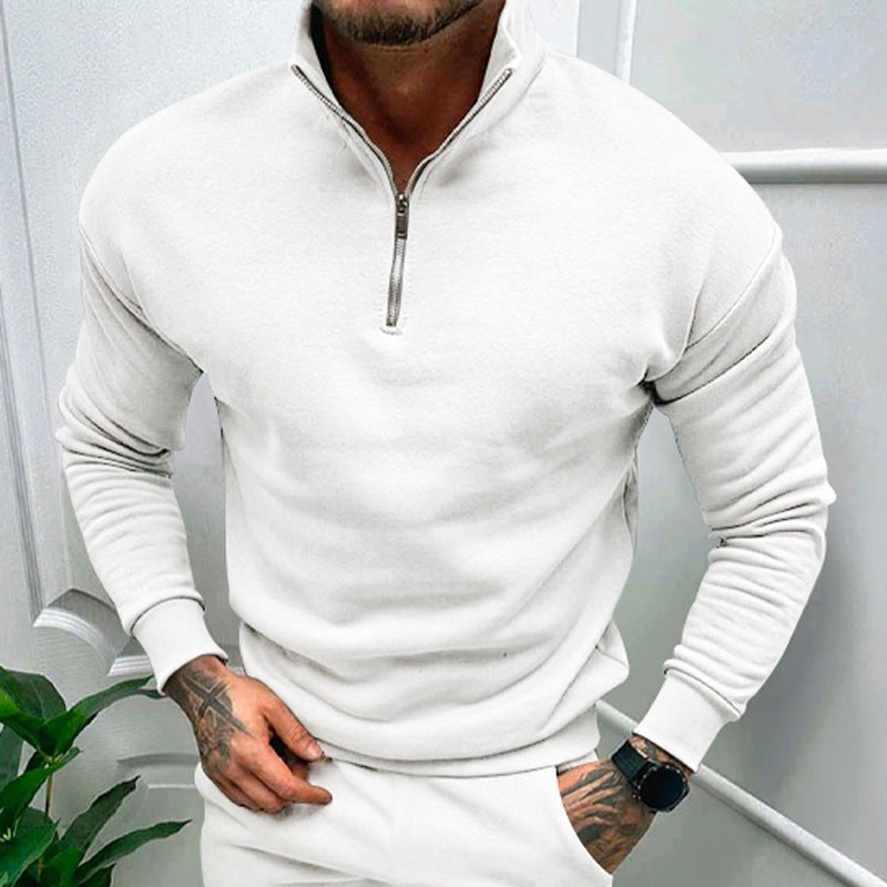 Herren Fleece-Pullover mit modernem Reißverschluss - 7 - Trendlinie