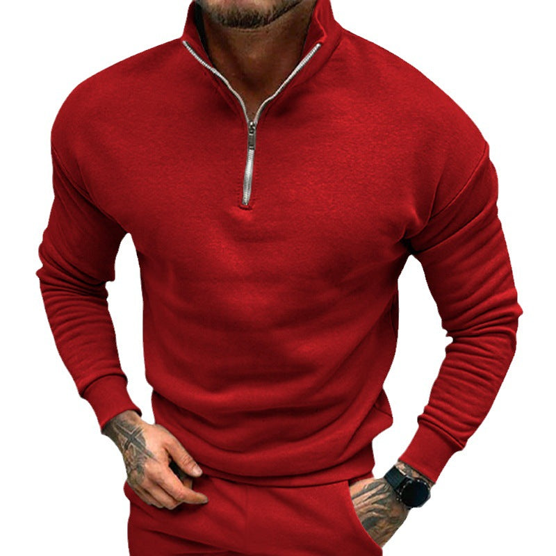 Herren Fleece-Pullover mit modernem Reißverschluss - 11 - Trendlinie