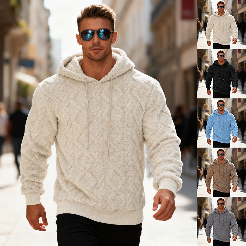 Stylischer Herren-Hoodie mit einzigartigem Strukturdesign für die Freizeit - 2 - Trendlinie
