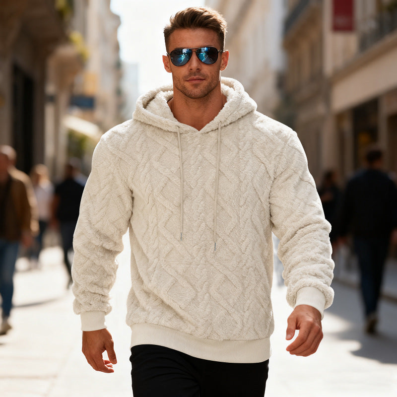 Stylischer Herren-Hoodie mit einzigartigem Strukturdesign für die Freizeit - 3 - Trendlinie