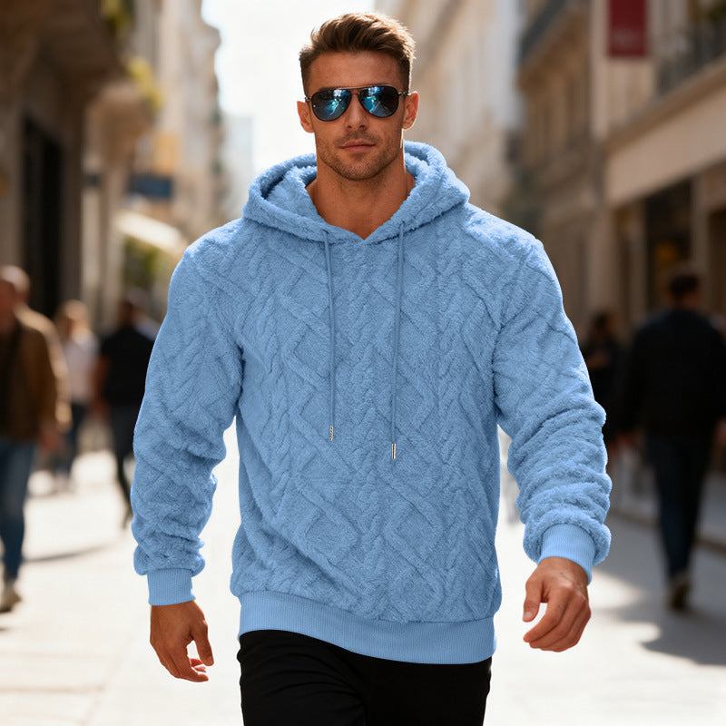 Stylischer Herren-Hoodie mit einzigartigem Strukturdesign für die Freizeit - 5 - Trendlinie