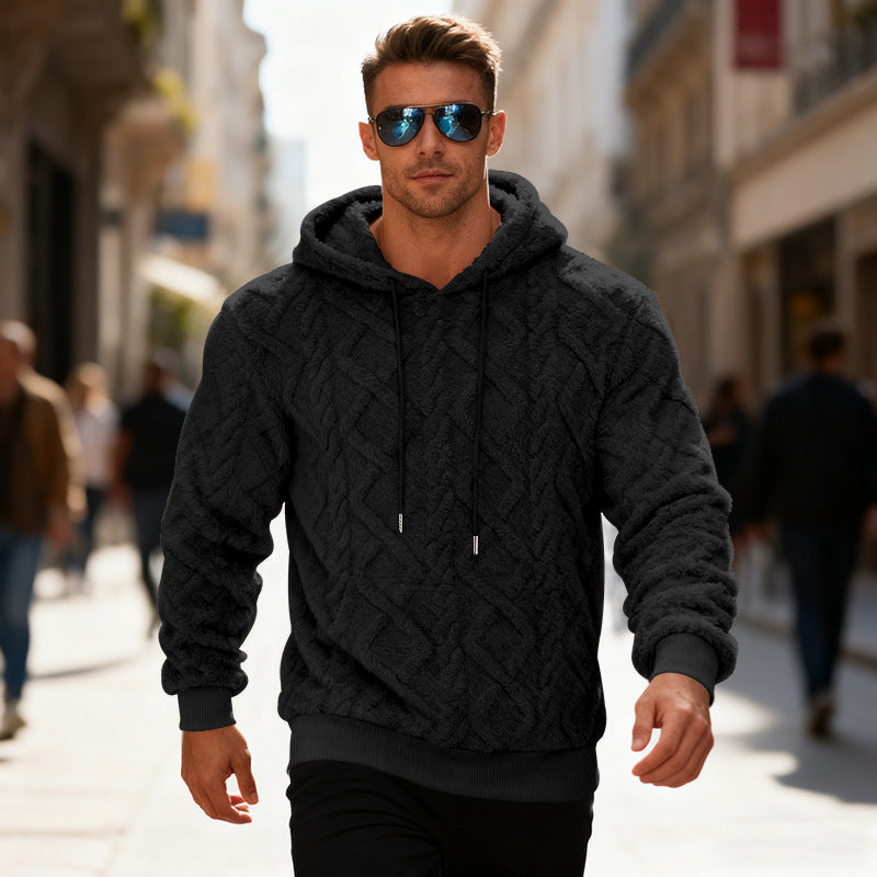 Stylischer Herren-Hoodie mit einzigartigem Strukturdesign für die Freizeit - 6 - Trendlinie