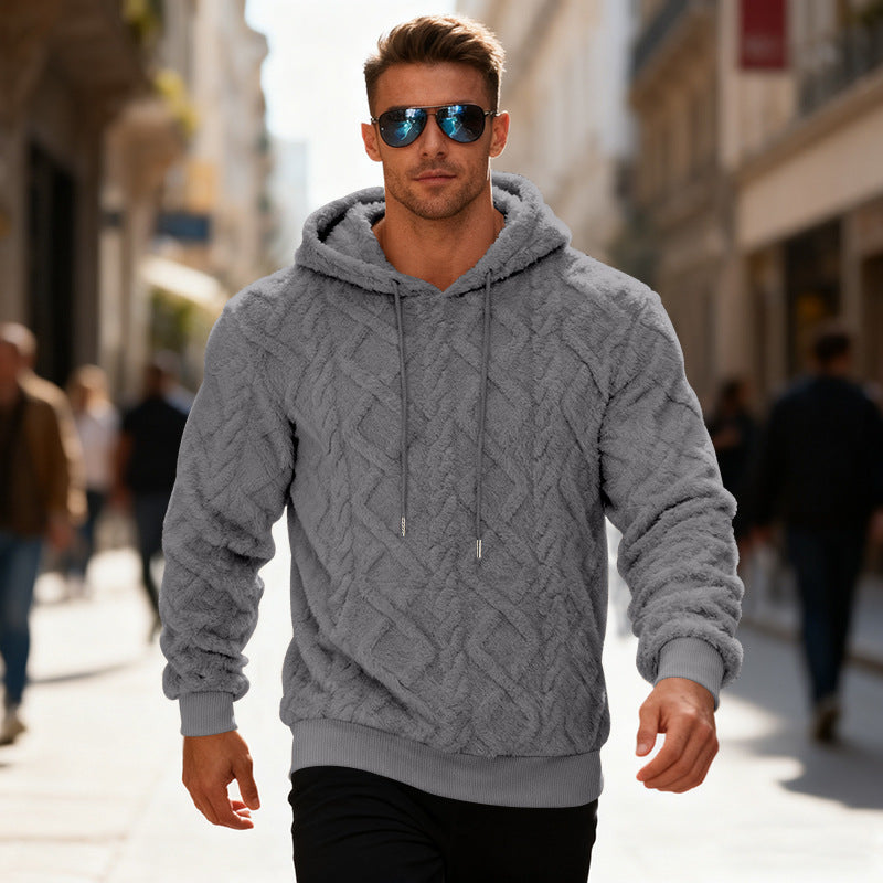 Stylischer Herren-Hoodie mit einzigartigem Strukturdesign für die Freizeit - 7 - Trendlinie