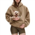 Damen-Hoodie mit lässiger Passform und großzügiger Tasche für Ihr Haustier - 5 - Trendlinie